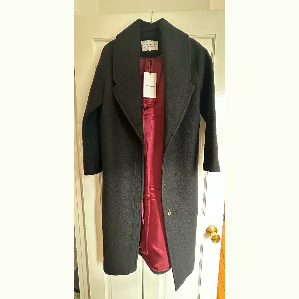 Marcella NYC "Elizabeth" Wool Coat in Black